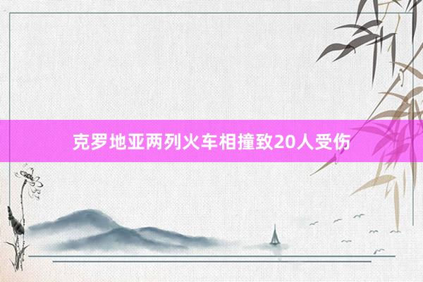 克罗地亚两列火车相撞致20人受伤