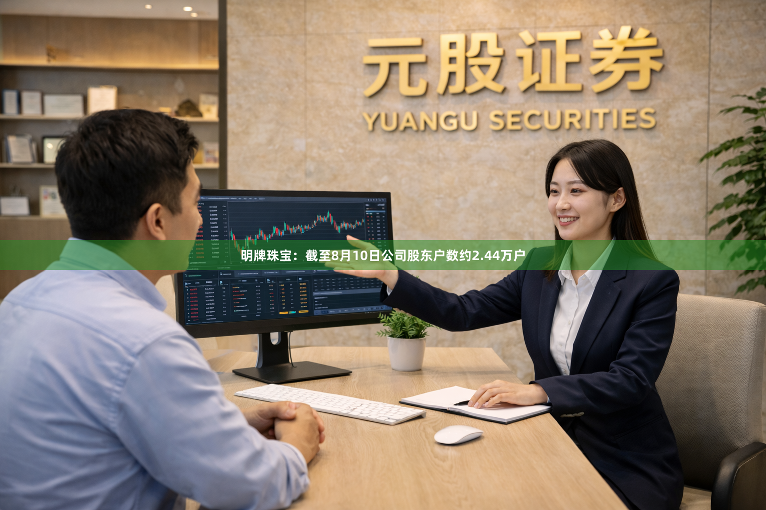 明牌珠宝：截至8月10日公司股东户数约2.44万户
