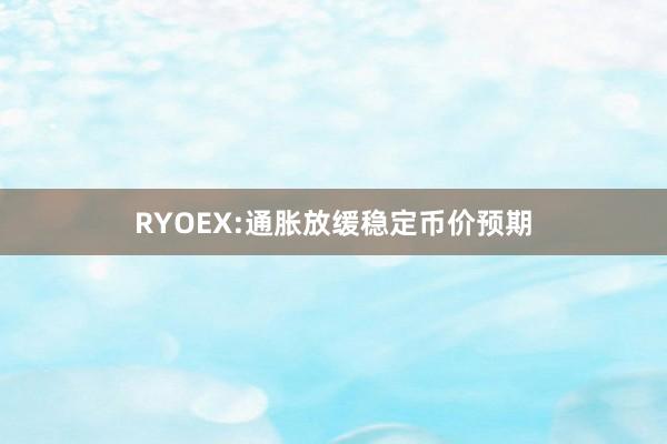 RYOEX:通胀放缓稳定币价预期