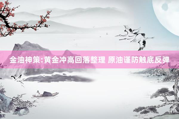 金油神策:黄金冲高回落整理 原油谨防触底反弹