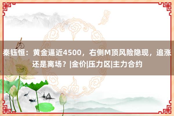 秦钰恒：黄金逼近4500，右侧M顶风险隐现，追涨还是离场？|金价|压力区|主力合约