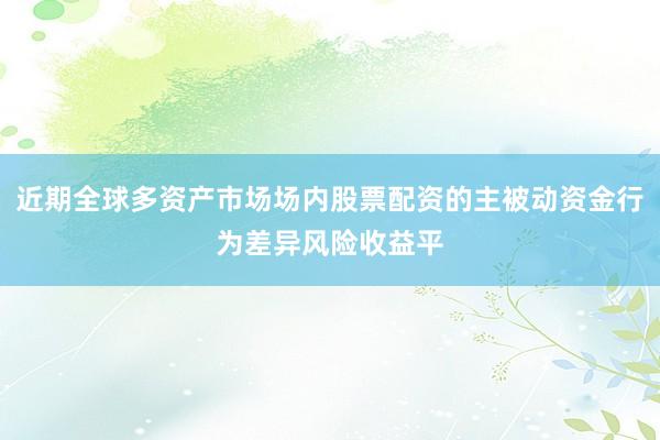 近期全球多资产市场场内股票配资的主被动资金行为差异风险收益平