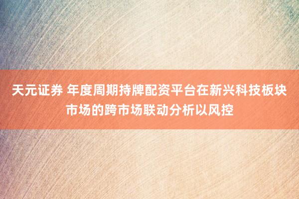 天元证券 年度周期持牌配资平台在新兴科技板块市场的跨市场联动分析以风控