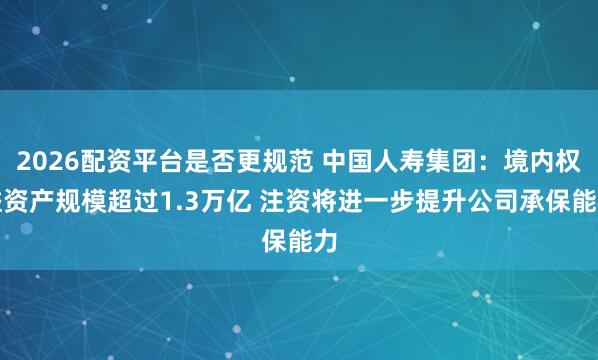 2026配资平台是否更规范 中国人寿集团：境内权益资产规模超过1.3万亿 注资将进一步提升公司承保能力